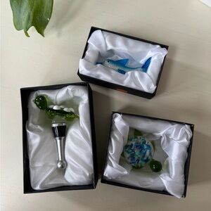 Artisan Glass Figurines Set